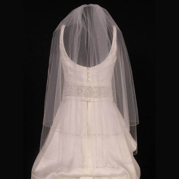 Your Dream Dress S5177VL White Silver Beaded Bridal Veil NEW main image 5